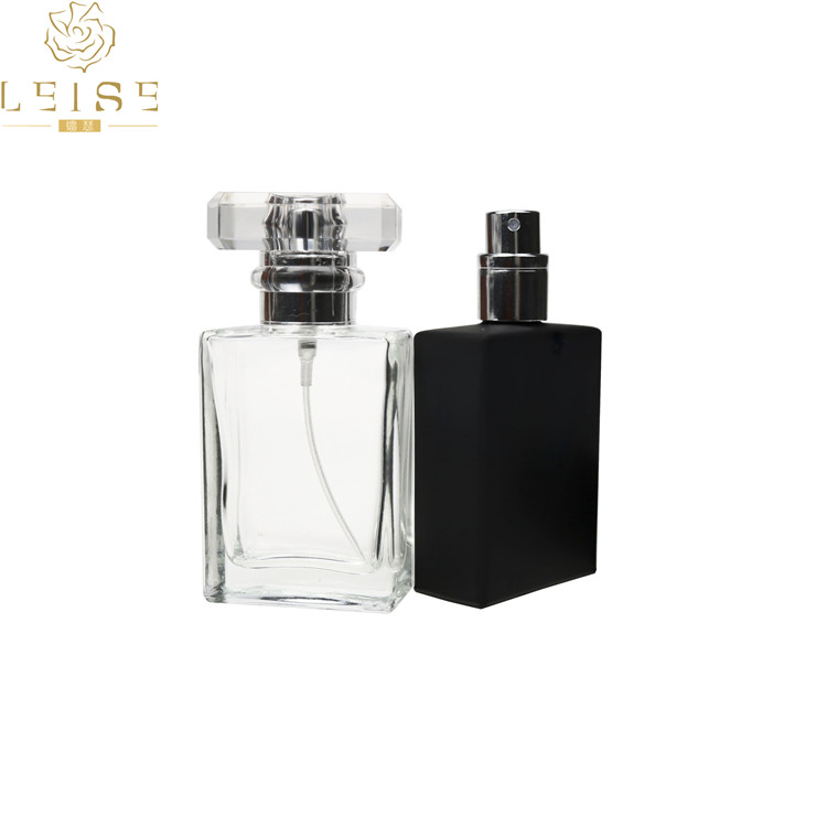 square perfume glass bottle 100ml 50 ml Botol Parfum black glass perfume bottle