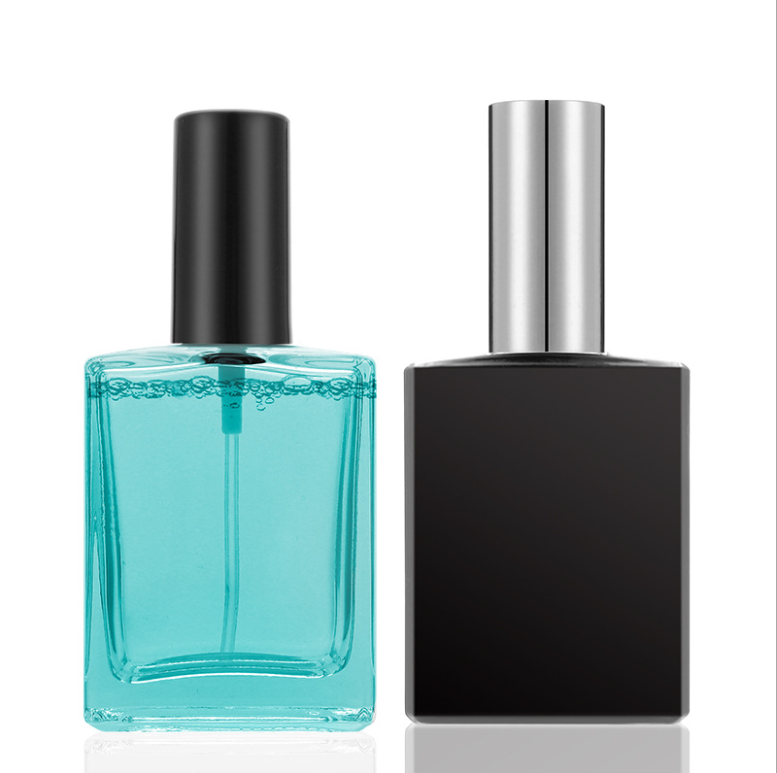 square perfume glass bottle crystal 100ml 50 ml Botol Parfum black glass perfume bottle