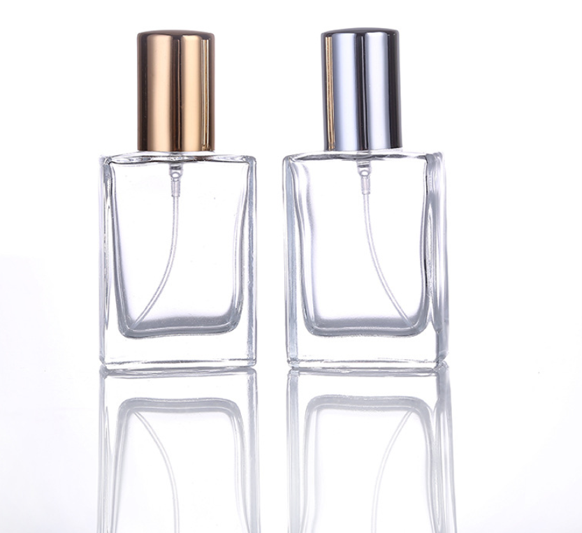 square perfume glass bottle crystal 100ml 50 ml Botol Parfum black glass perfume bottle