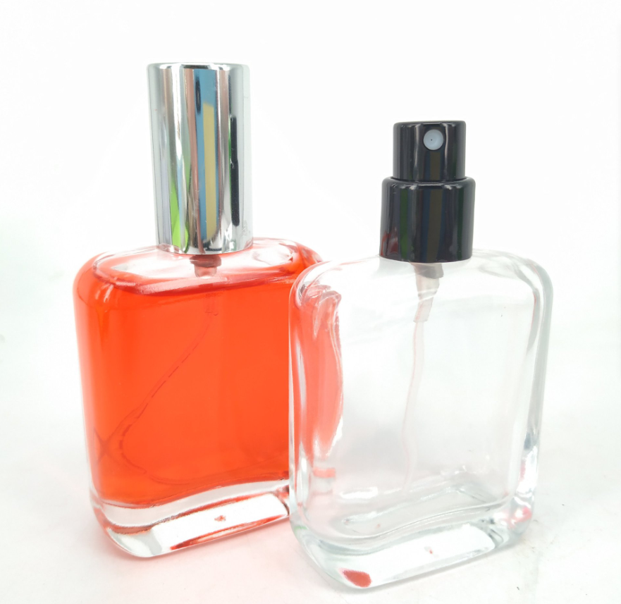 square perfume glass bottle crystal 100ml 50 ml Botol Parfum black glass perfume bottle
