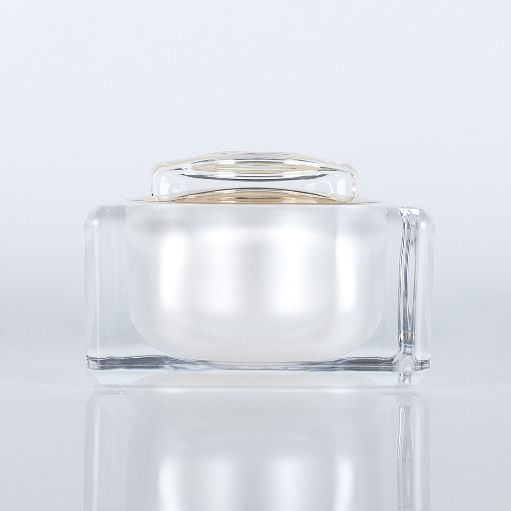 square plastic acrylic cream jars cosmetic packaging empty container