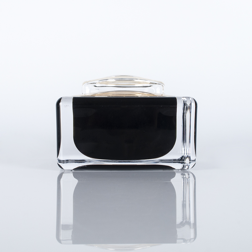 square plastic acrylic cream jars cosmetic packaging empty container