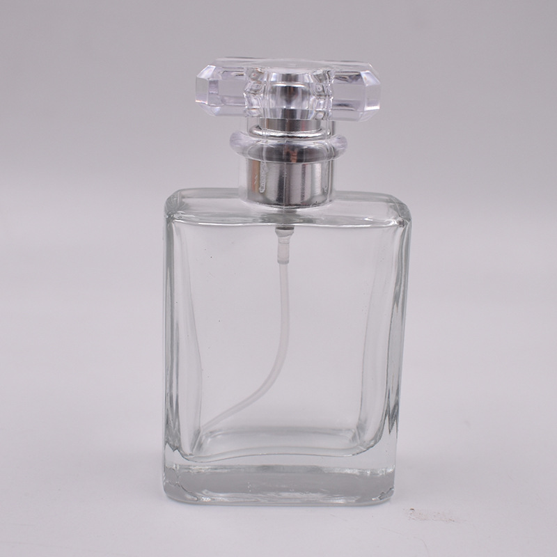 square popular hot selling 50ml perfume bottle black perfume bottles