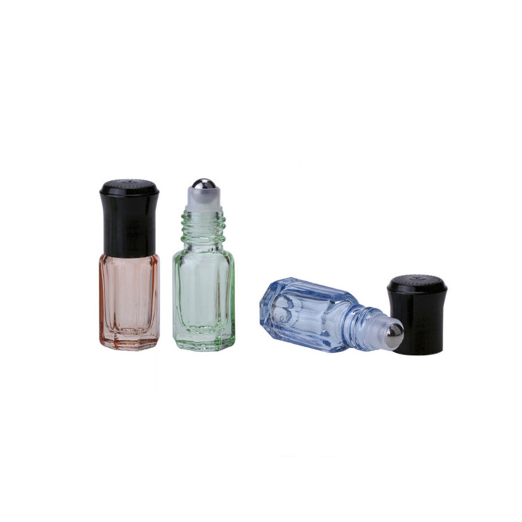 square round cylinder 5ml 10ml 1oz 2oz roll on perfume glass bottle 10 ml