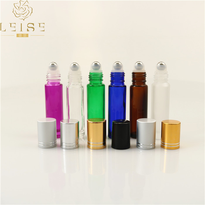 square round cylinder 5ml 10ml 1oz 2oz roll on perfume glass bottle 10 ml
