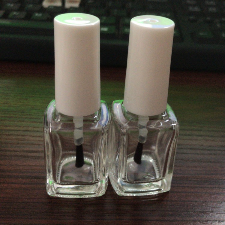square shape clear matte black glass nail polish bottle 10ml 11ml 15ml for uv gel nail polish