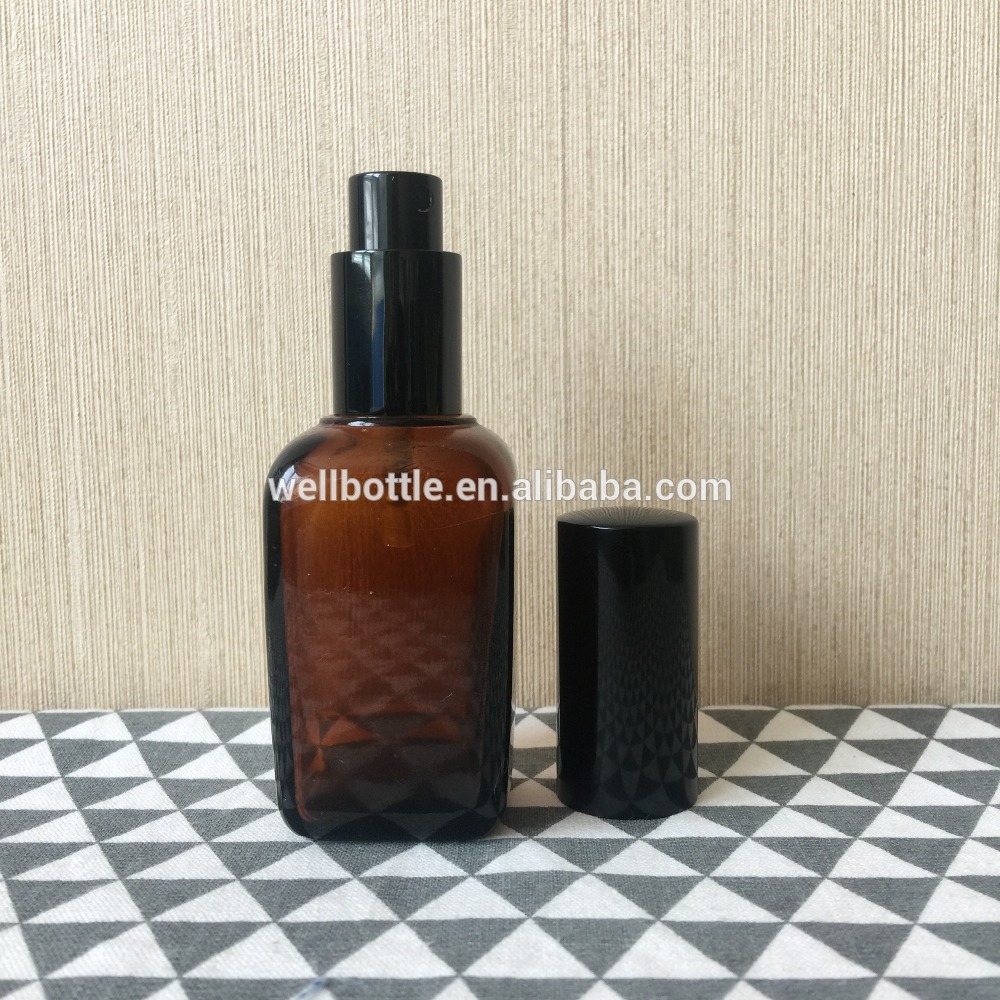 square victoria secret perfume glass dropper bottle with pipettes Square-14R