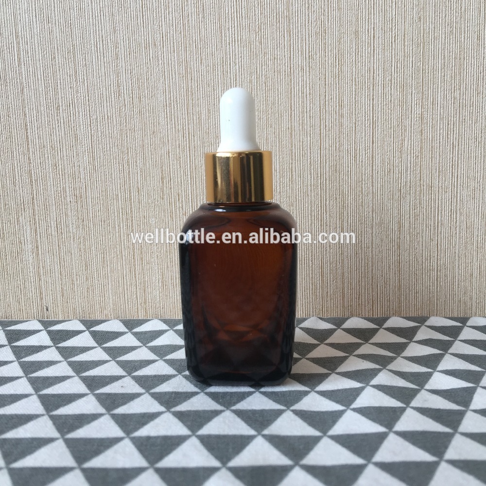 square victoria secret perfume glass dropper bottle with pipettes Square-14R