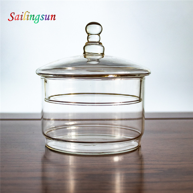 stack up storage customization capacity clear lid handmade pyrex glass jar set