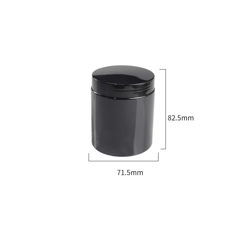 stackable round 100 ml 150g 250ml 10 ml 200 ml empty plastic matte black face cream cosmetic jar