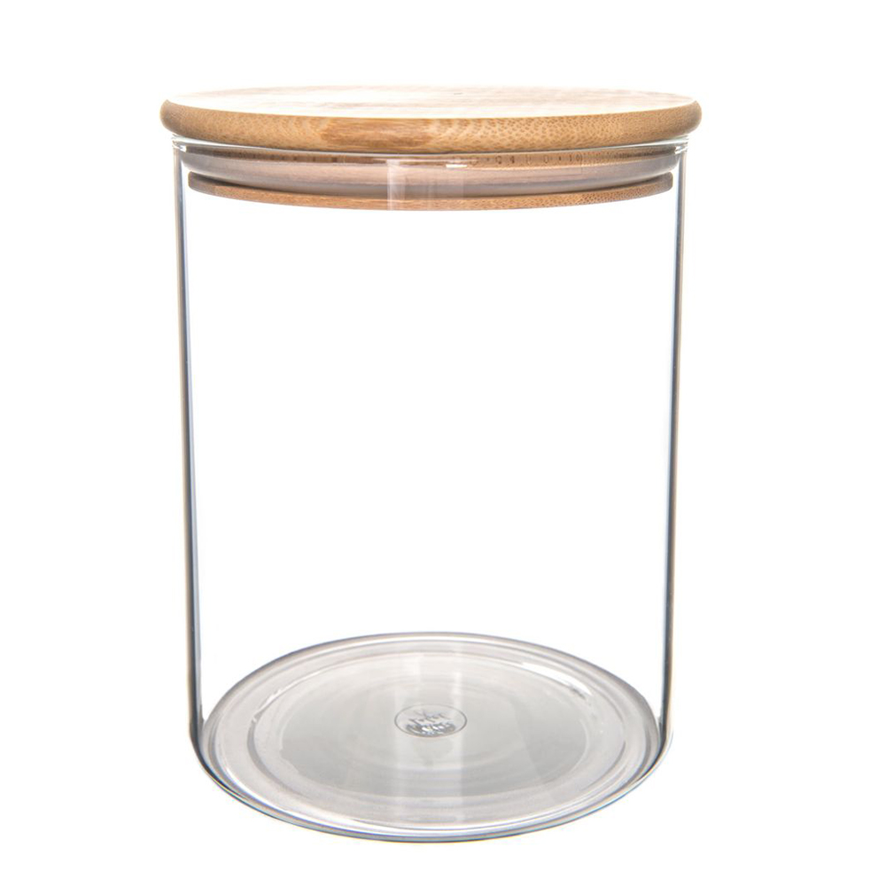 stackable round glass jars with lids / 3 piece glass canister set / crate and barrel glass canisters