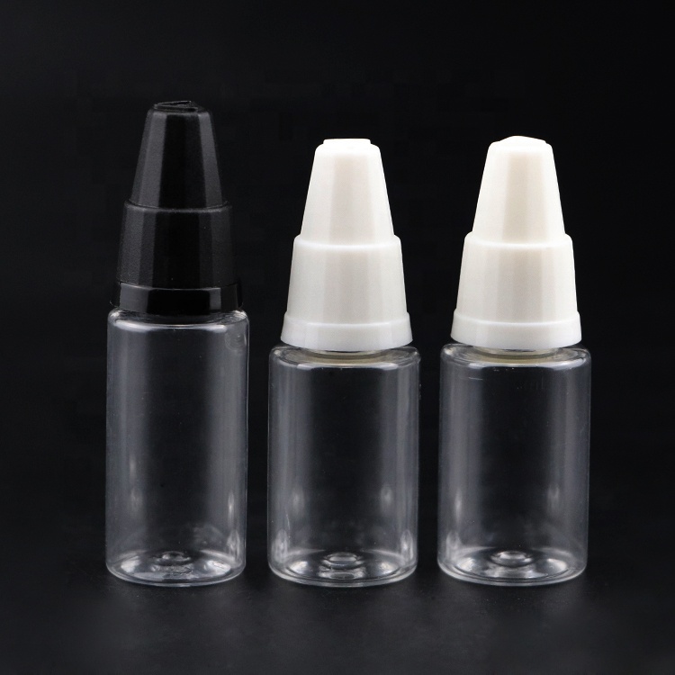 stock 10ml  flacon bottles empty pet clear plastic 10ml 15ml 20ml 30ml e liquid bottle with child proof cap