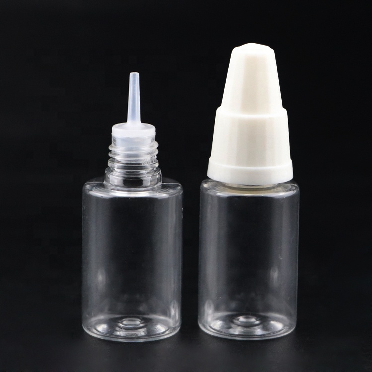 stock 10ml flacon bottles empty pet clear plastic 10ml 15ml 20ml 30ml e liquid bottle with child proof cap