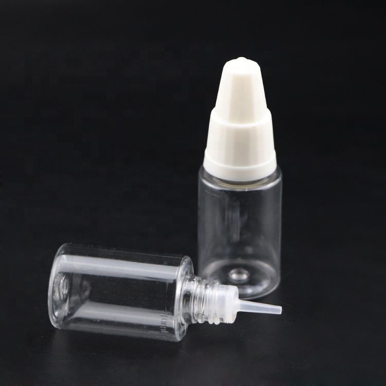 stock 10ml flacon bottles empty pet clear plastic 10ml 15ml 20ml 30ml e liquid bottle with child proof cap
