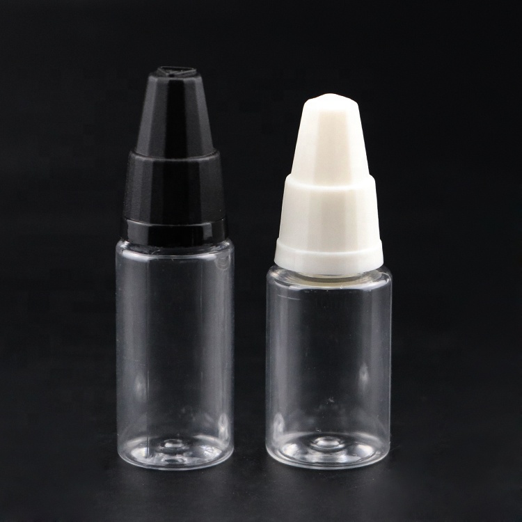 stock 10ml flacon bottles empty pet clear plastic 10ml 15ml 20ml 30ml e liquid bottle with child proof cap