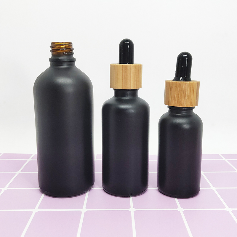 stock 30ml 50ml 100ml eliquid e juice vape oil essential oil frosted black glass dropper bottle