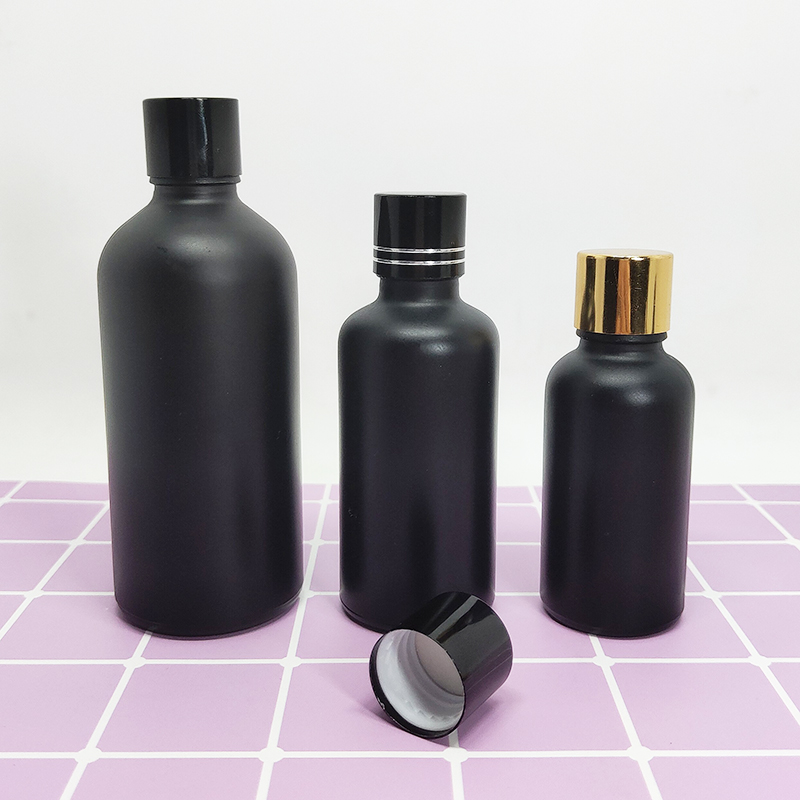 stock 30ml 50ml 100ml eliquid e juice vape oil essential oil frosted black glass dropper bottle