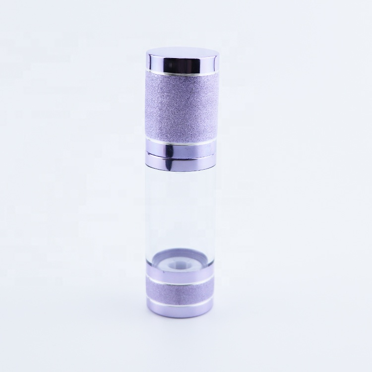 stock 30ml 50ml pink cap cosmetics airless bottle for lotion gel