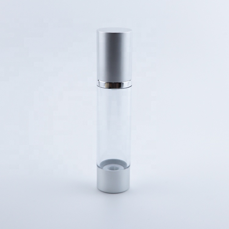 stock 30ml 50ml pink cap cosmetics airless bottle for lotion gel