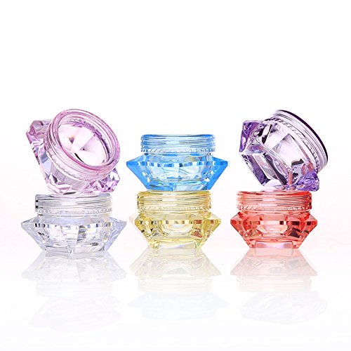 stock 5 Gram/5 ML Cosmetic Sample Empty Container Plastic Clear Cosmetic Pot Jars for Eye Shadow, Nails, Powder minimum order