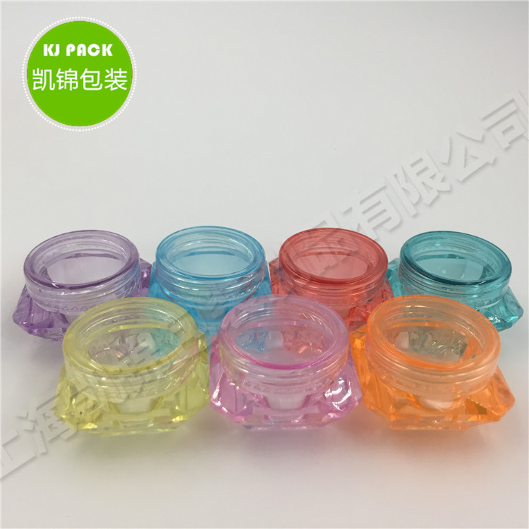 stock 5 Gram/5 ML Cosmetic Sample Empty Container Plastic Clear Cosmetic Pot Jars for Eye Shadow, Nails, Powder minimum order