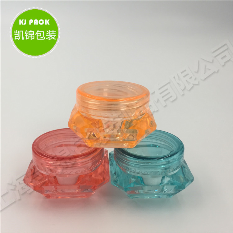 stock 5 Gram/5 ML Cosmetic Sample Empty Container Plastic Clear Cosmetic Pot Jars for Eye Shadow, Nails, Powder minimum order