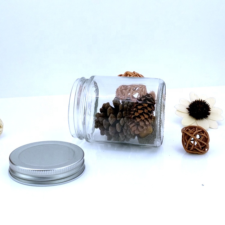 stock cheap 250ml 8oz Glass Mason Jar with Lid and Band 70mm Regular Mouth packaging bottle For Storage Foods Jams Liquid