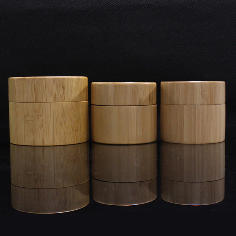 stock eco-friendly professional 15g 30g 50g 100g silk screen printing glass cream jar with bamboo lid