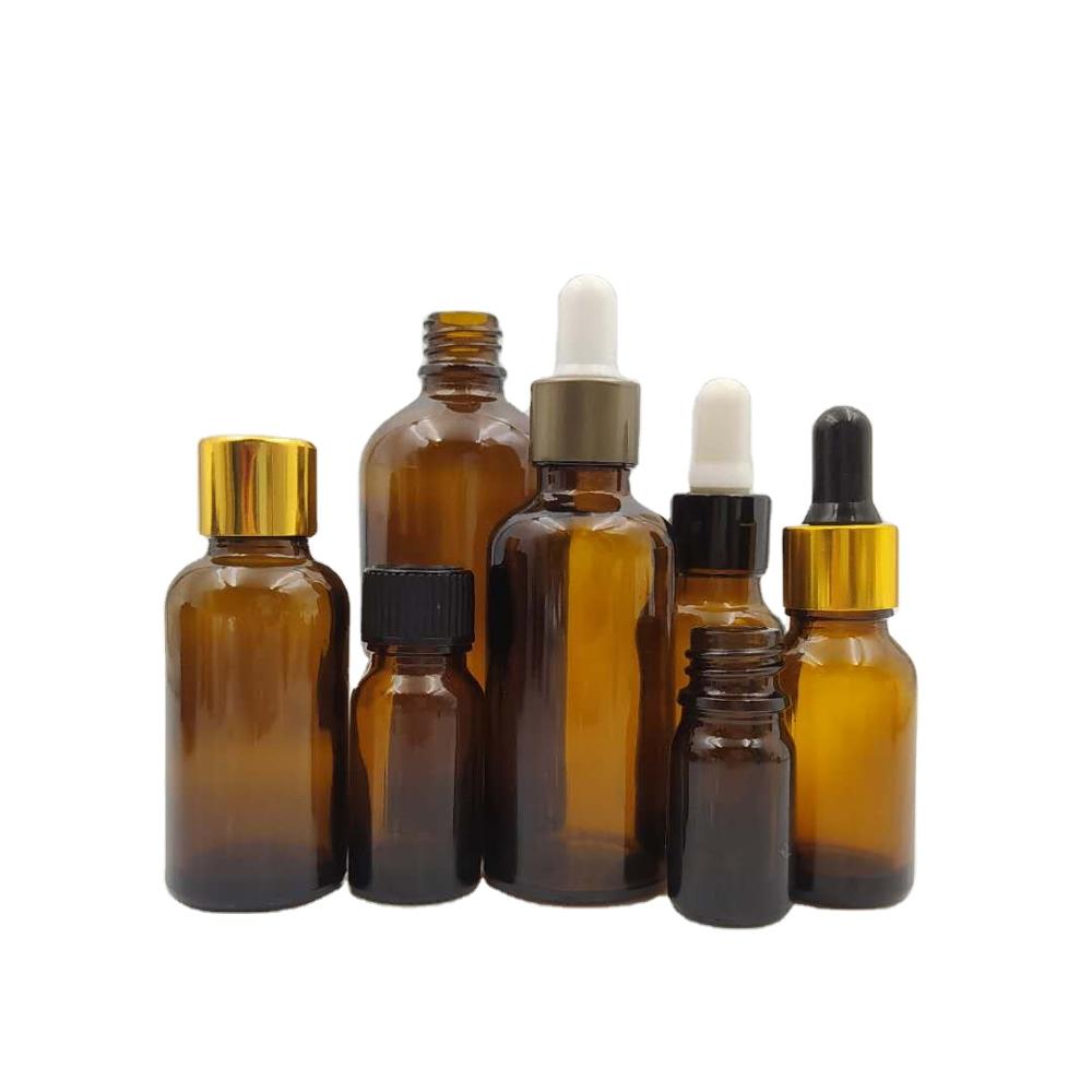 stock now wholesale custom design 30ml amber glass essential oil dropper bottle