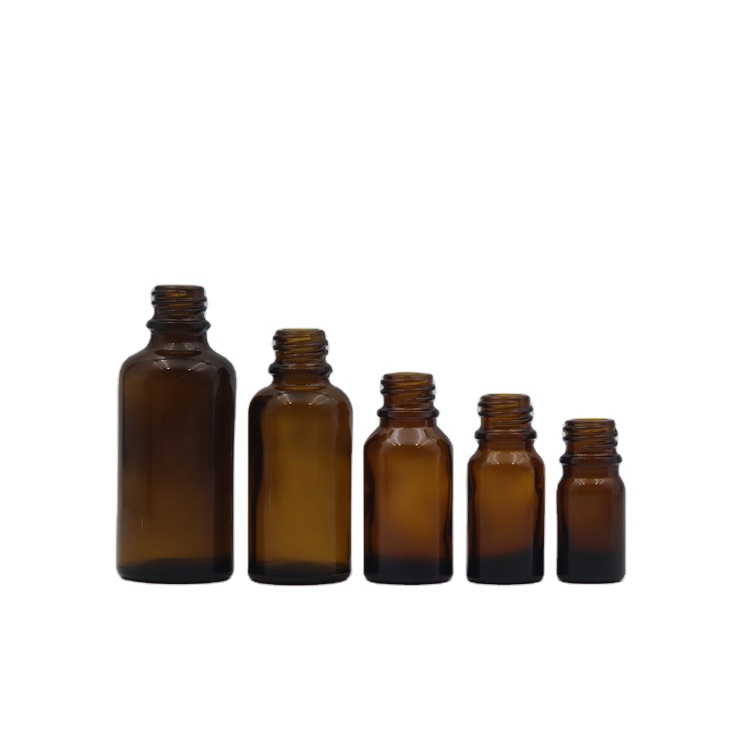 stock now wholesale custom design 30ml amber glass essential oil dropper bottle
