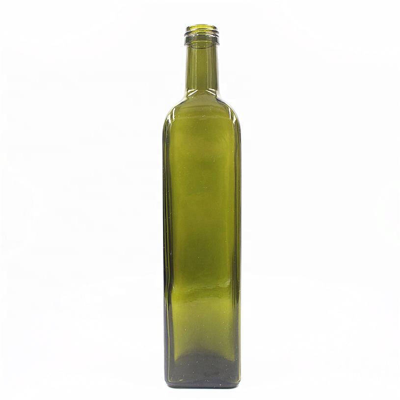 stocked 100 ml 250 ml 500 ml 750 ml dark green antique green square round olive oil cooking glass bottles