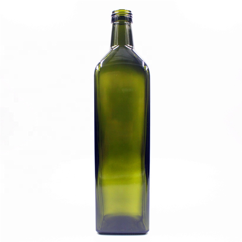 stocked 100 ml 250 ml 500 ml 750 ml dark green antique green square round olive oil cooking glass bottles