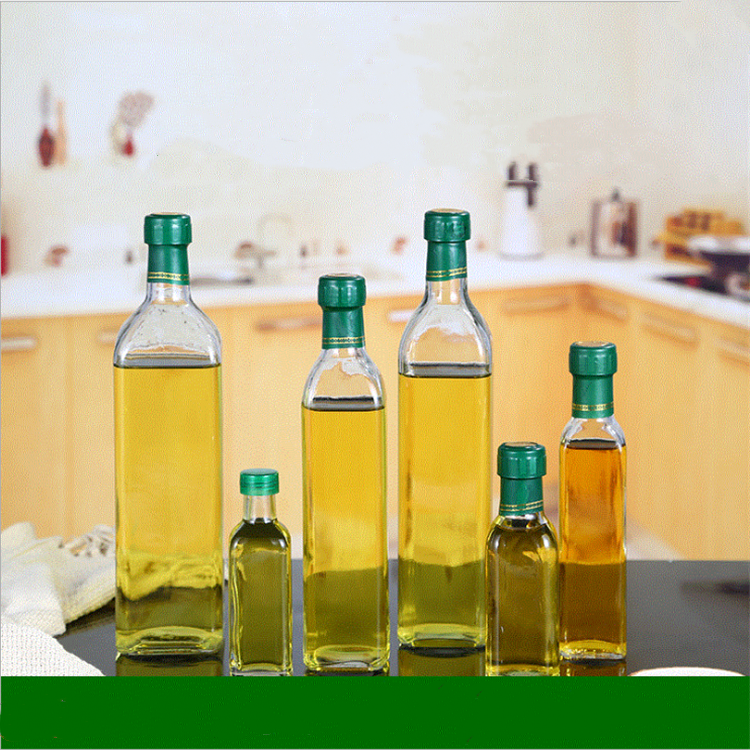 stocked 100 ml 250 ml 500 ml 750 ml dark green antique green square round olive oil cooking glass bottles