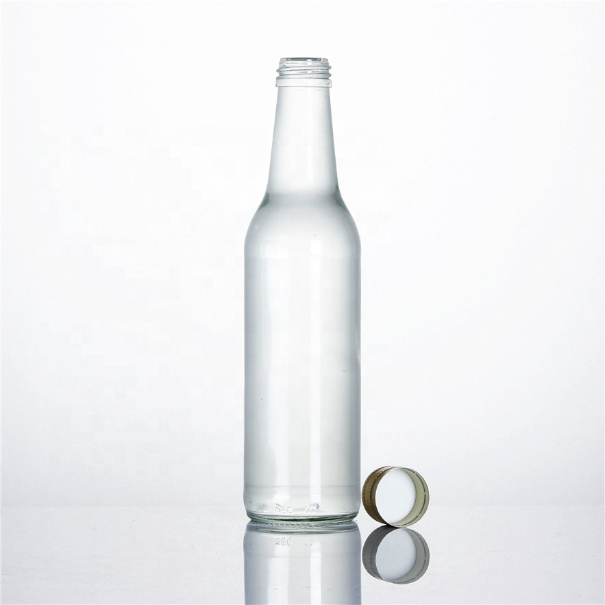 stocked 330ml 33cl round clear transparent juice soft drink soda beverage cocktail wine spirit glass bottle with screw cap