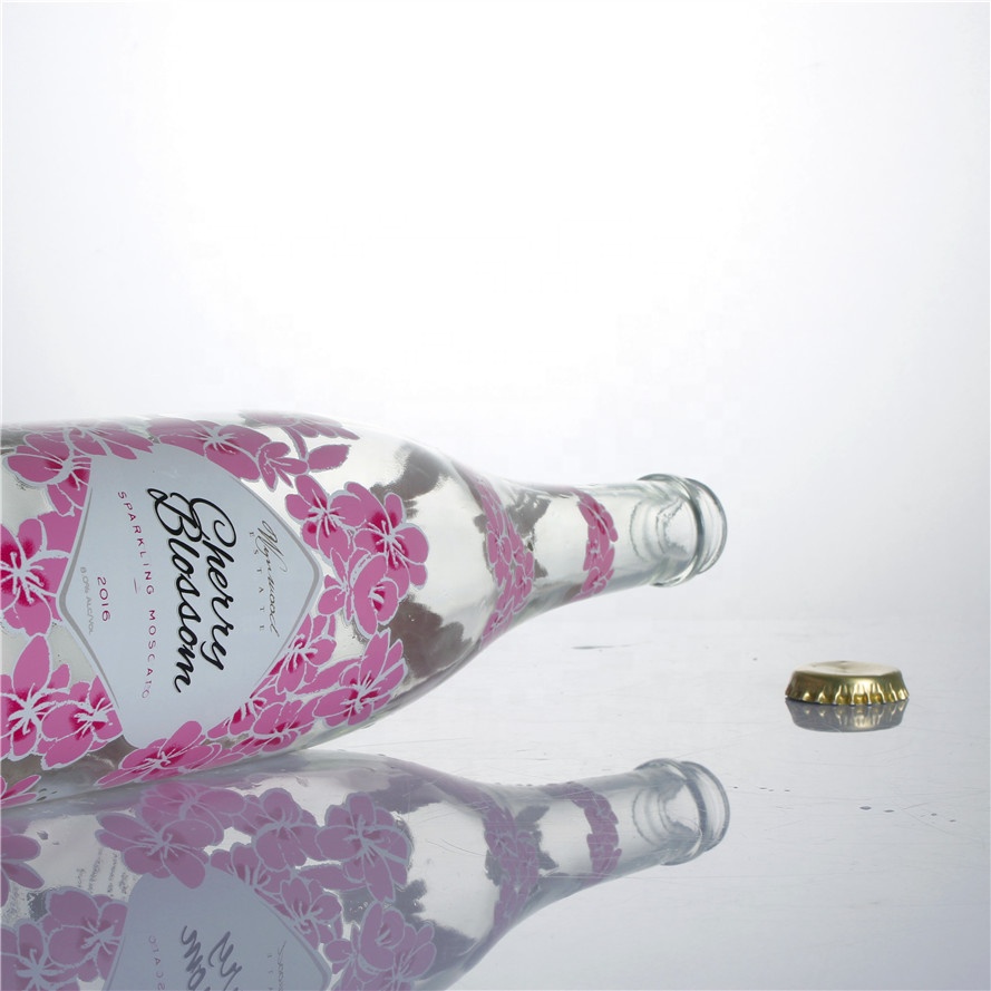 stocked OEM 750 ml 75 cl Champagne sparkling water wine glass bottles