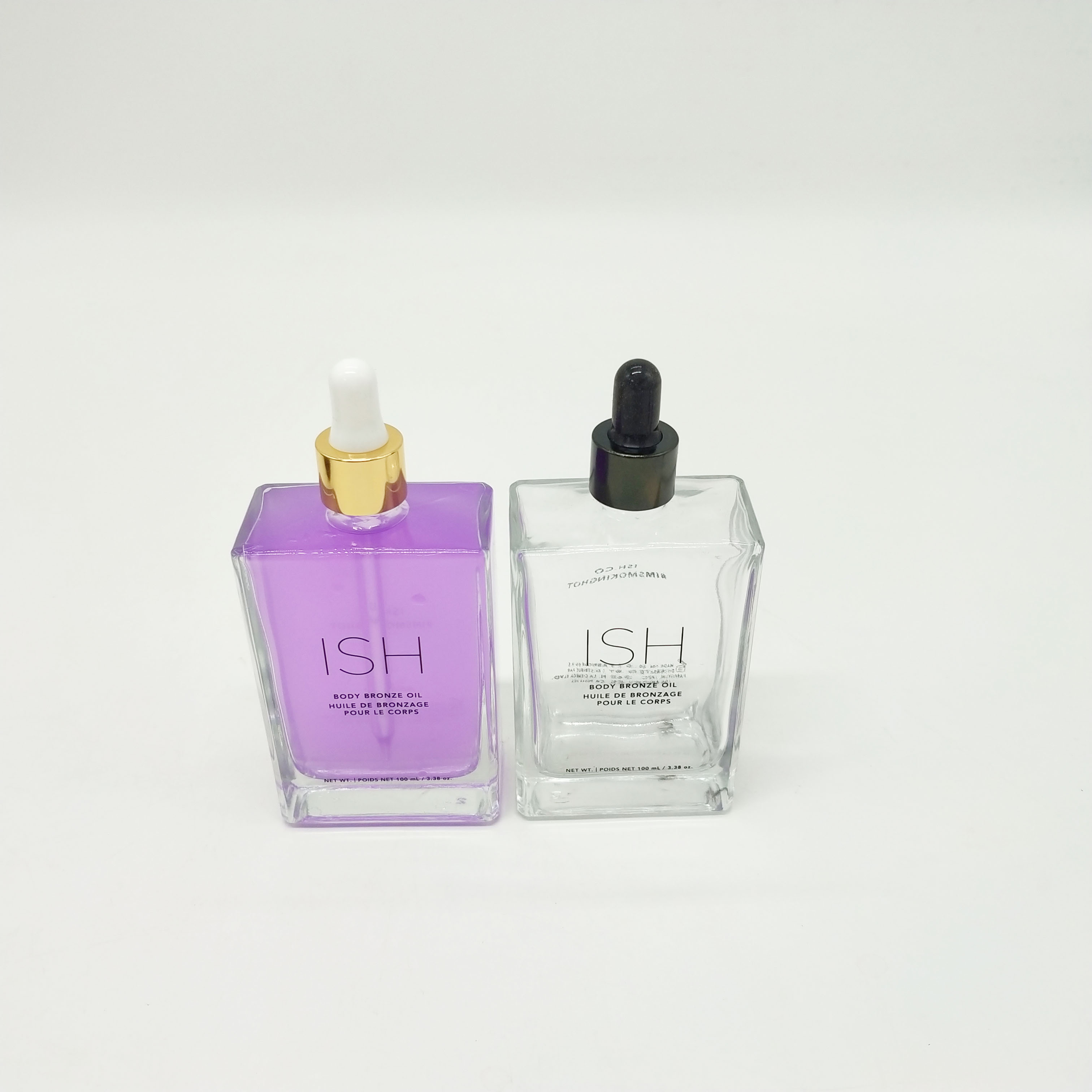 stocked flat square 100ml rectangular glass eliquid dropper bottle