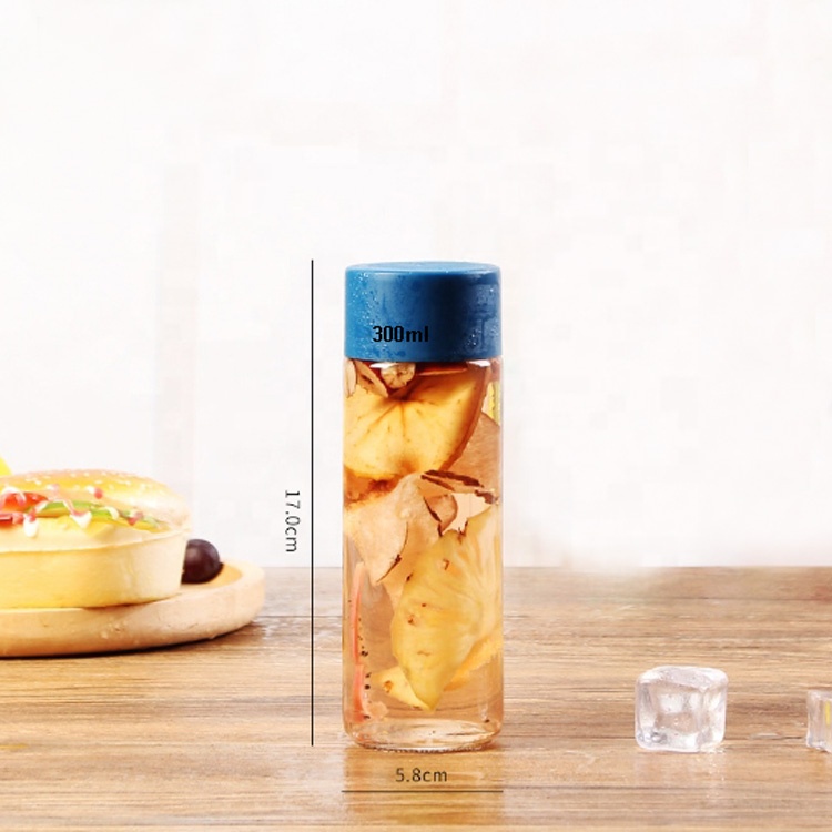 stocked free sample packaging 250ml 300ml 350ml 400ml 500ml frosted glass juice bottle for iced milk tea water homemade drinks
