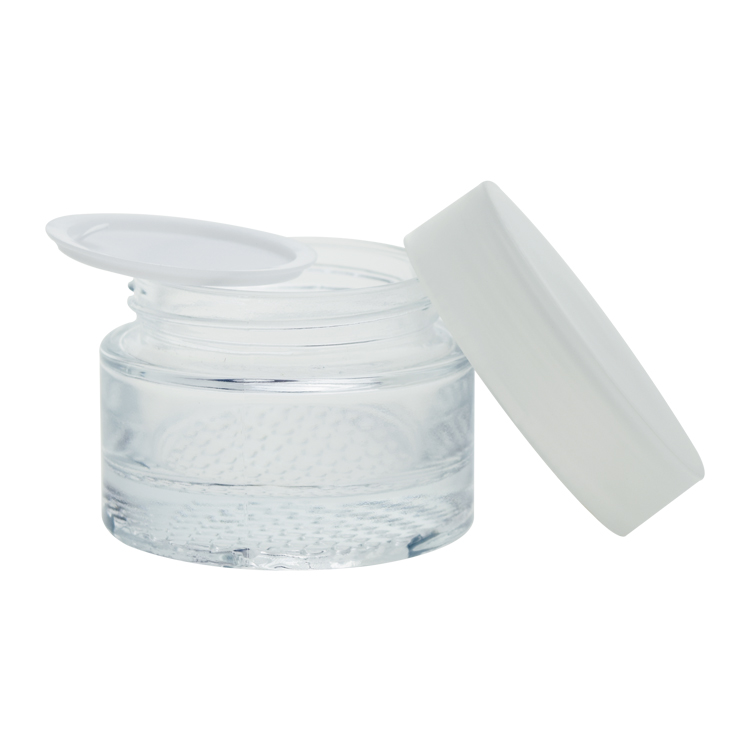 stocks 50g glass cream jar clear cosmetic jars