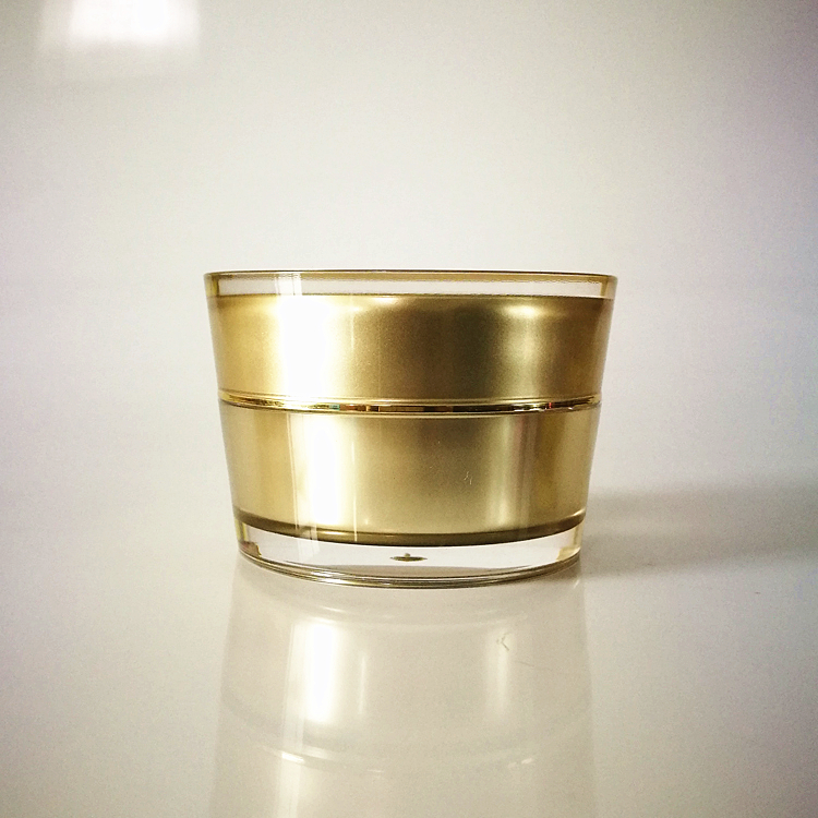 stocks small order custom logo gold Cone round shape 30ml packaging cosmetic Acrylic Jar Face Cream Jar