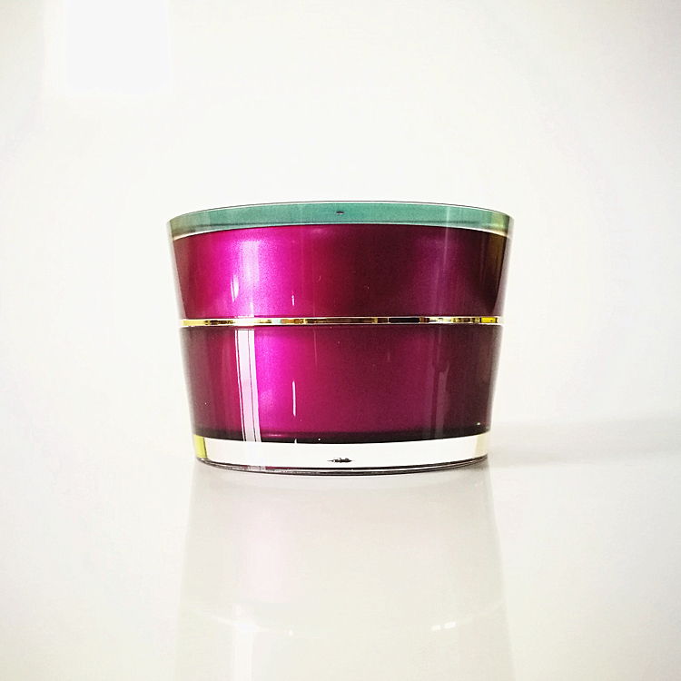 stocks small order custom logo gold Cone round shape 30ml packaging cosmetic Acrylic Jar Face Cream Jar