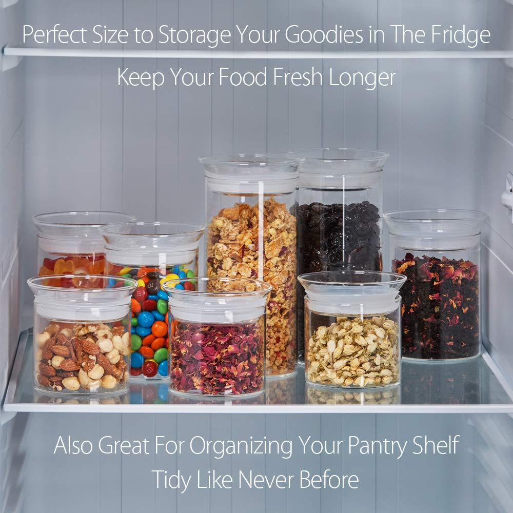 storage bottles coffee 2019 Lead-free Materials High Borosilicate Glass Jars Containers 250ml