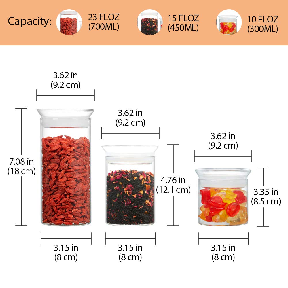 storage bottles coffee 2019 Lead-free Materials High Borosilicate Glass Jars Containers 250ml