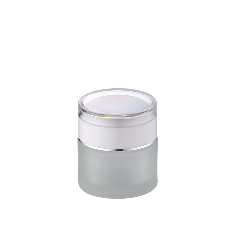 storage customized frosted glass container skincare eye cream lotion glass jar