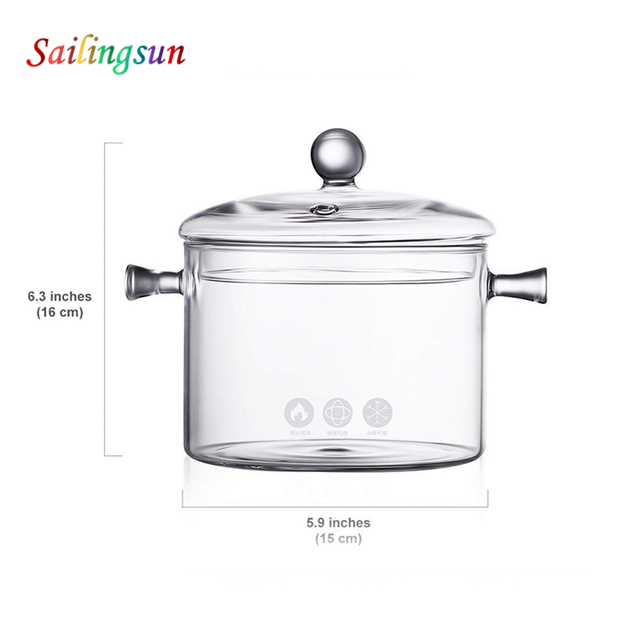 stove top oven safe flame free clear with lid pyrex glass food pot