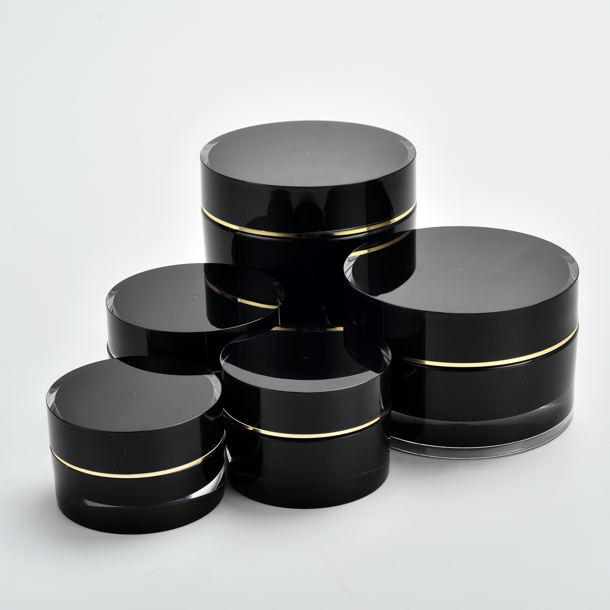 straight round shaped acrylic cosmetics container plastic jars 15g 30g