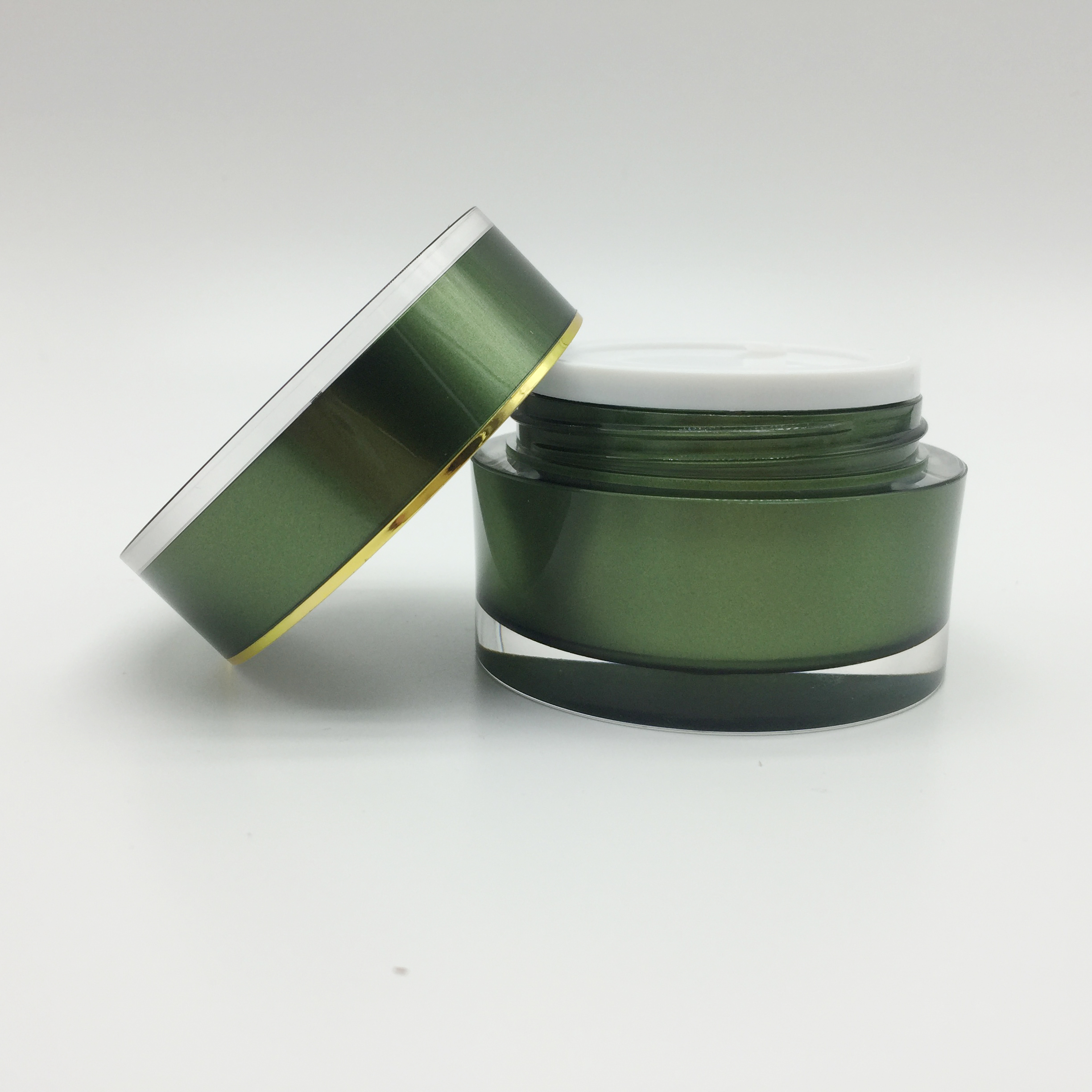 straight round shaped acrylic cosmetics container plastic jars 15g 30g