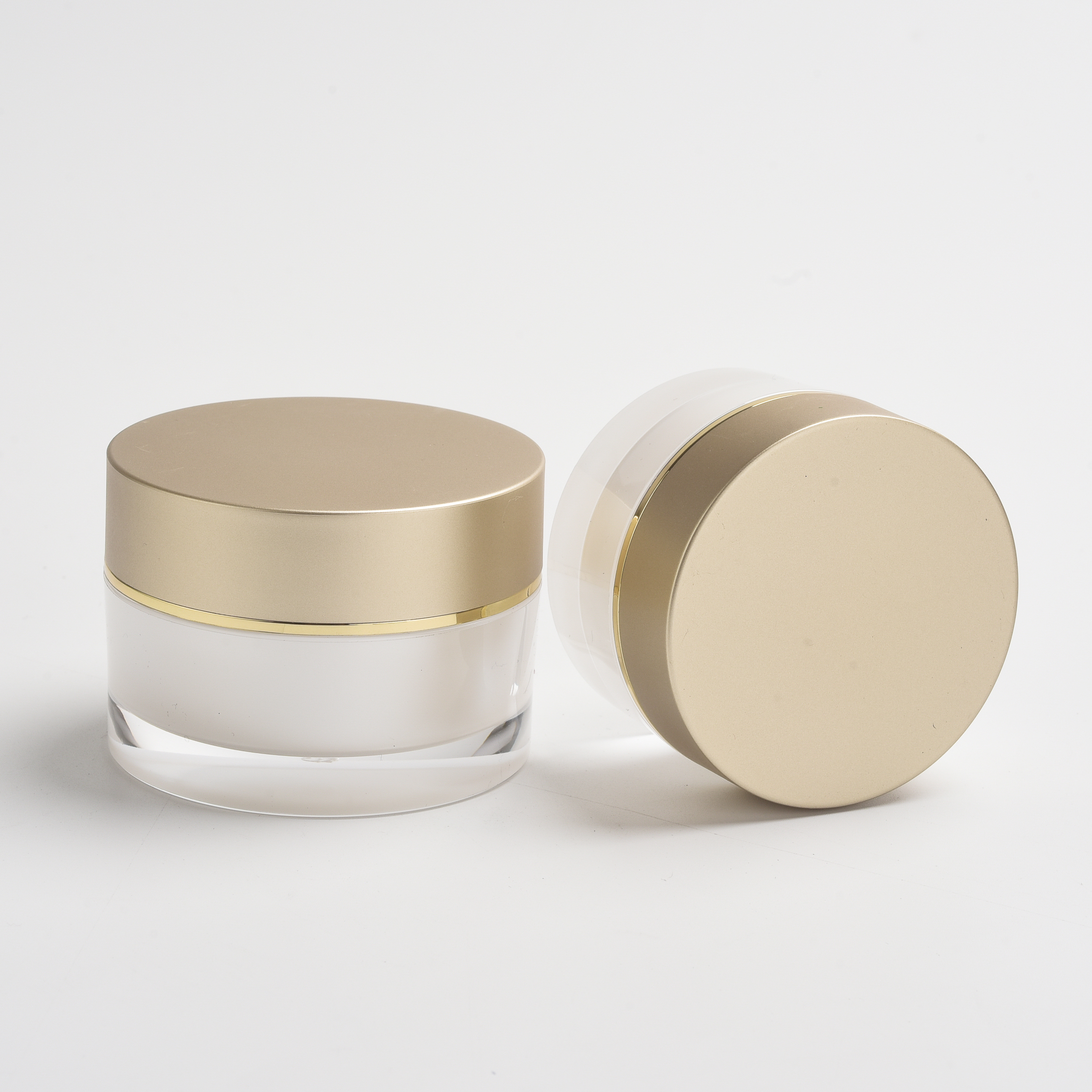 straight round shaped acrylic cosmetics container plastic jars 15g 30g