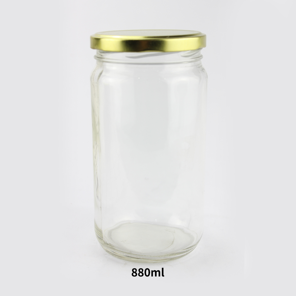 straight slide clear round glass jar for weeds herbs skin cream mask bottle with black