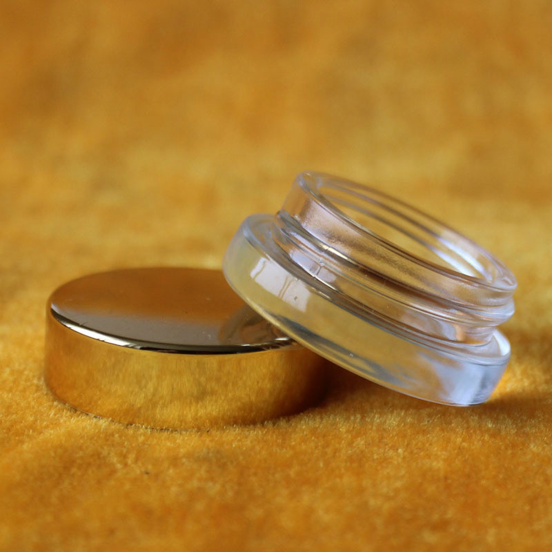 straight wide mouth glass jar clear lip balm jar 5ml