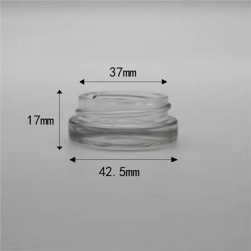 straight wide mouth glass jar clear lip balm jar 5ml